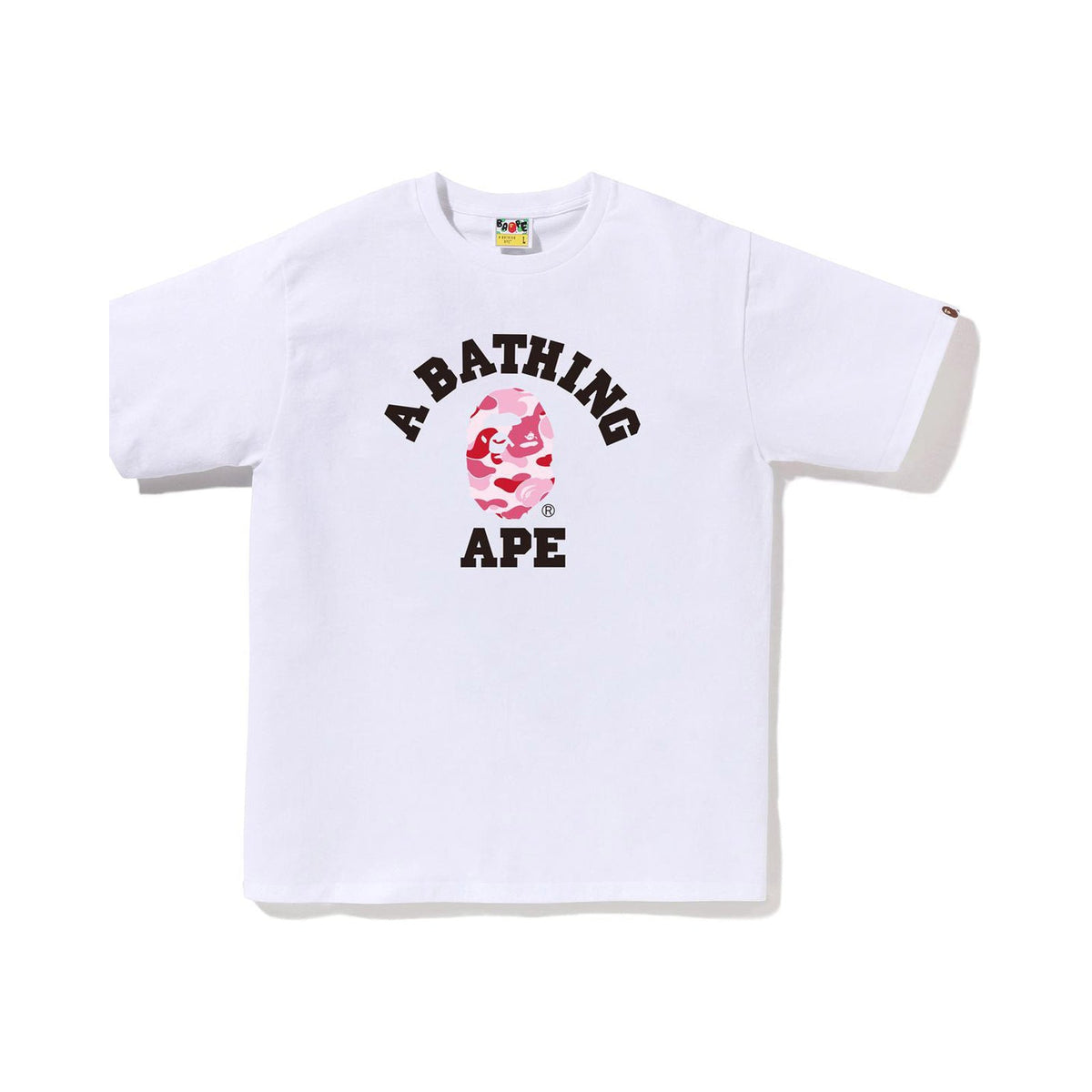 BAPE ABC CAMO COLLEGE TEE – WHITE X PINK, Produktansicht 1