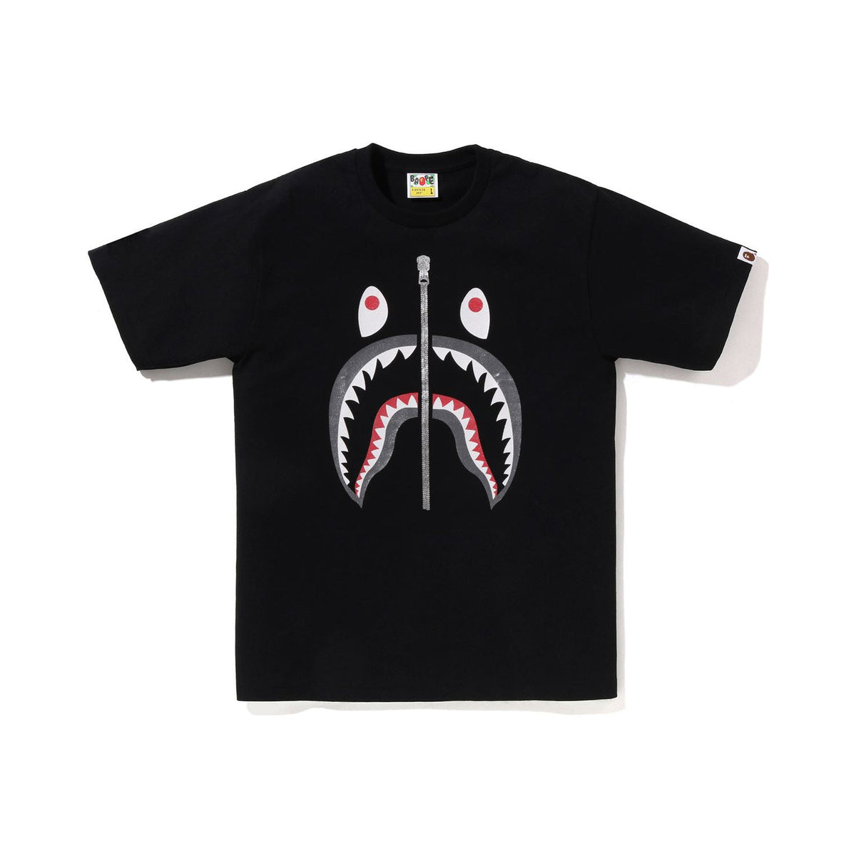 BAPE GLITTER SHARK TEE – BLACK, Produktansicht 1