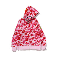 BAPE ABC CAMO 2ND SHARK FULL ZIP HOODIE – PINK, Produktansicht 1
