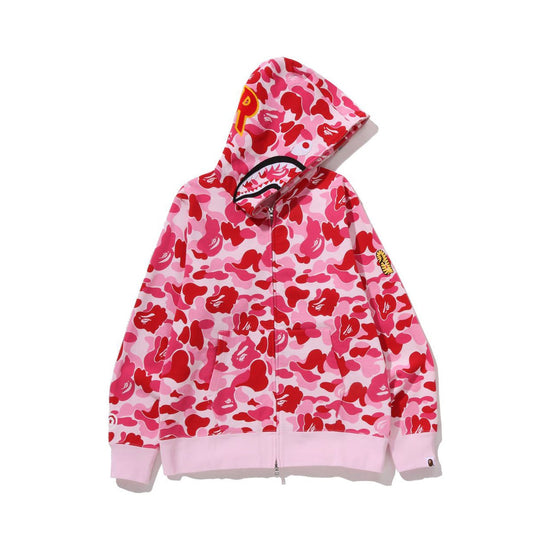 BAPE Abc Camo 2Nd Shark Full Zip Hoodie - Pink