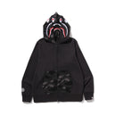 BAPE COLOR CAMO SHARK FULL ZIP DOUBLE HOODIE – BLACK, Produktansicht 2