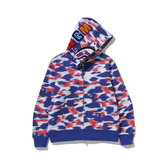 BAPE Screen Camo Shark Full Zip Hoodie – Blue