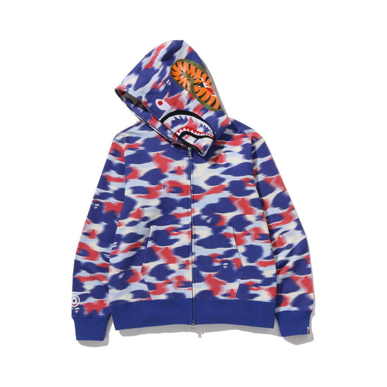 BAPE Screen Camo Shark Full Zip Hoodie – Blue