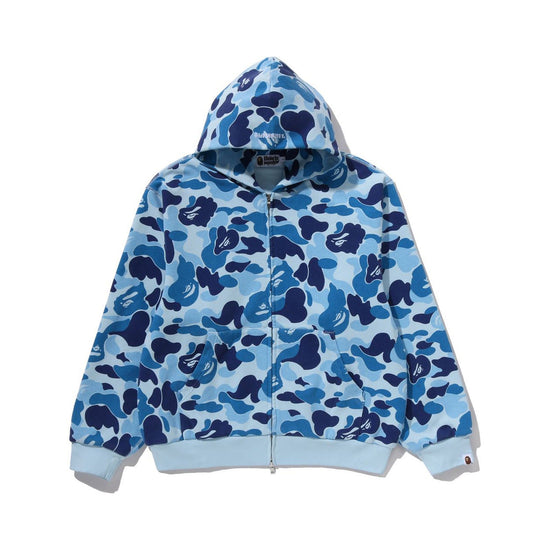BAPE Abc Camo Heavy Wash Cropped Fit Zip Hoodie - Blue
