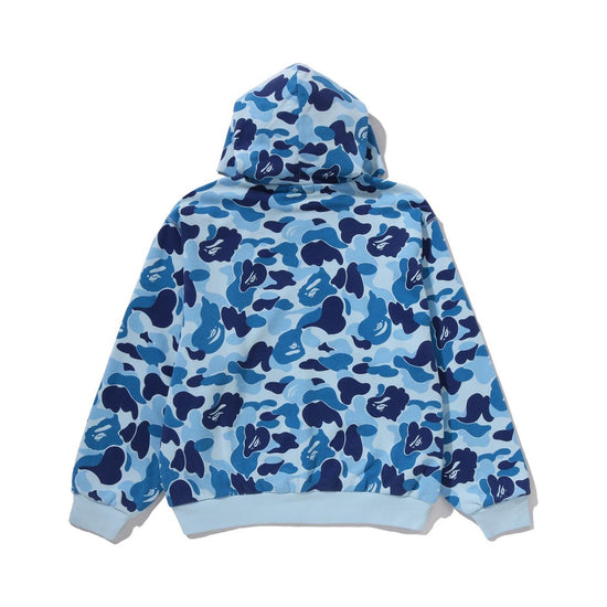 BAPE Abc Camo Heavy Wash Cropped Fit Zip Hoodie - Blue