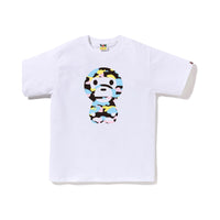 BAPE NEW MULTI CAMO BIG BABY MILO TEE – WHITE, Produktansicht 1