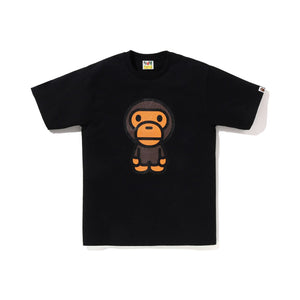 BAPE Glitter Big Baby Milo Tee – Black - S