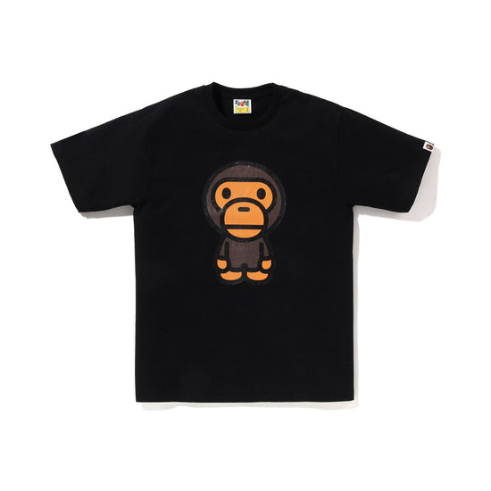 BAPE Glitter Big Baby Milo Tee – Black